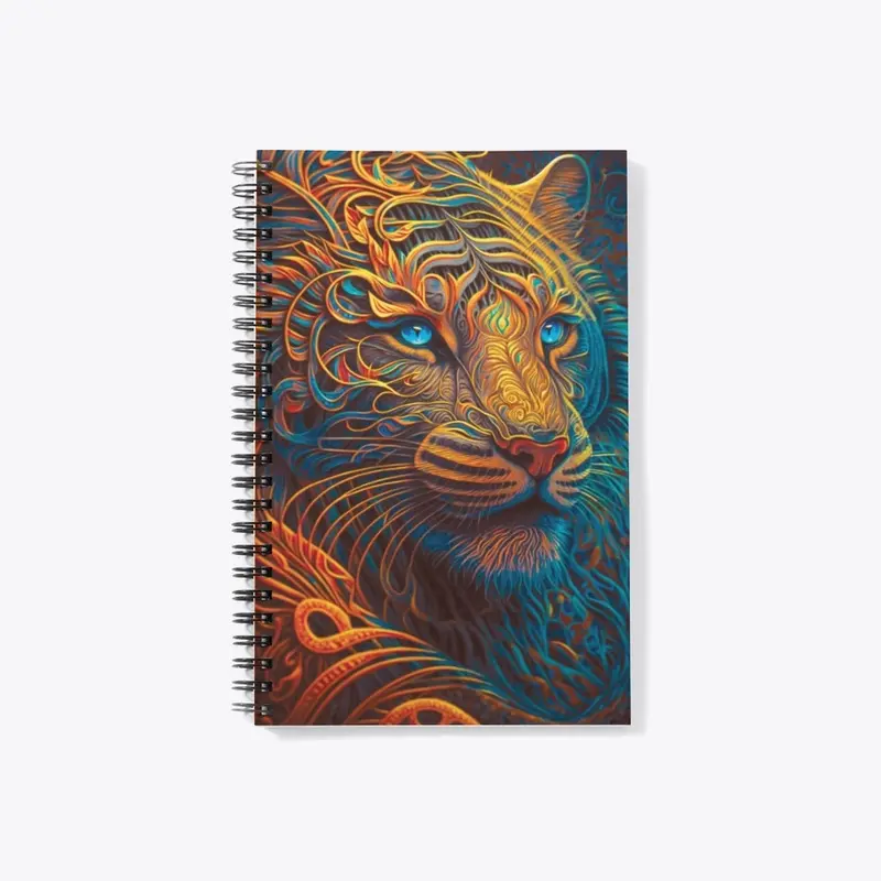 3D Tiger Pattern Notebook