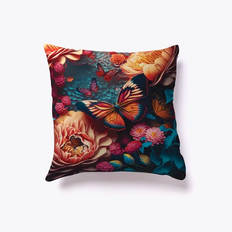 Spring Butterfly Pillow